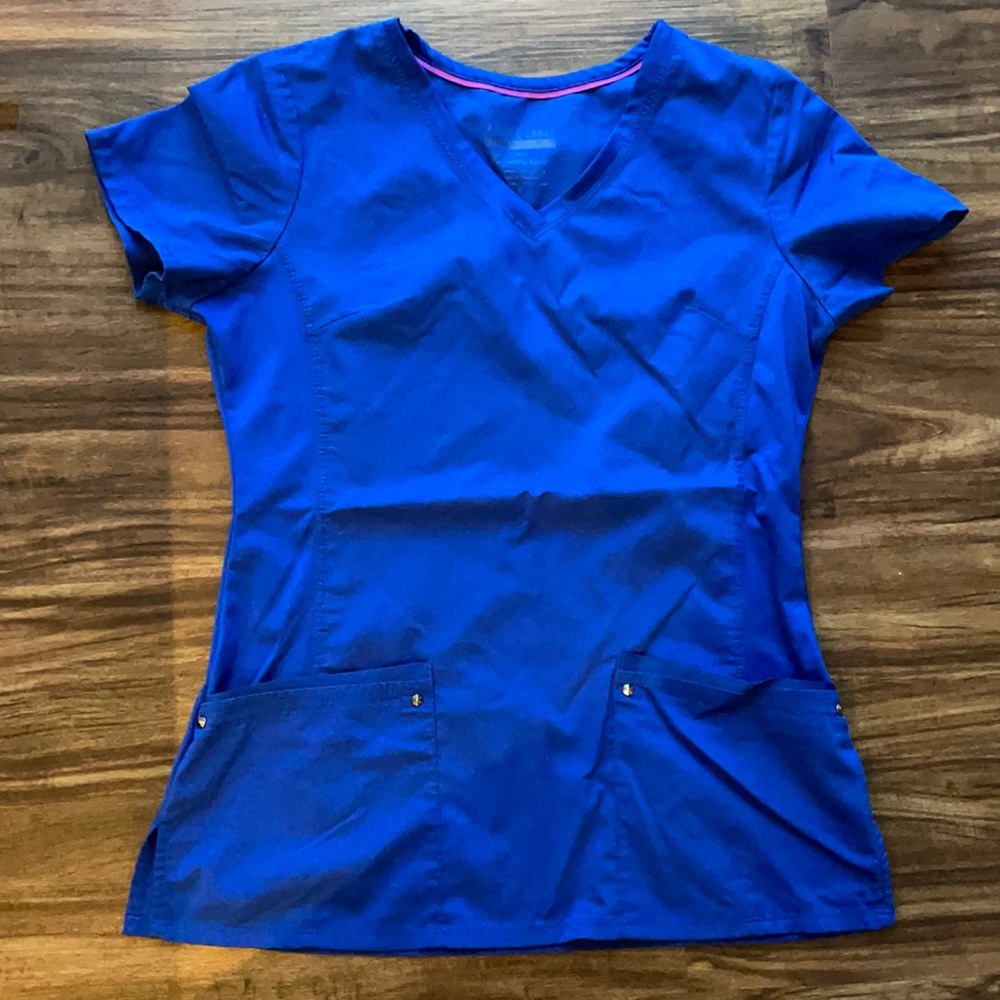 galaxy blue scrub top